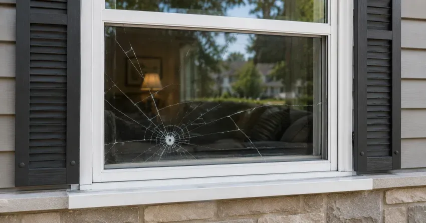 technician measuring window opening for emergency glass replacement Bolton