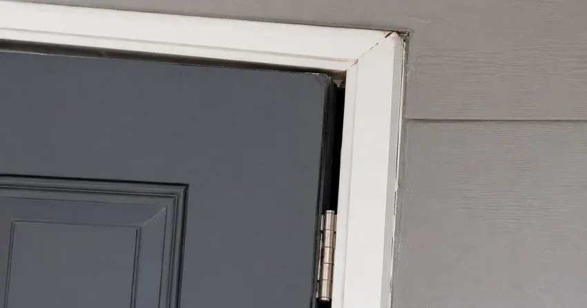 technician tightening a loose door hinge in Albion, Bolton